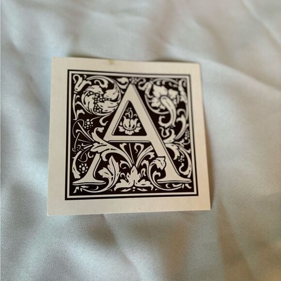 4.5” NEW! “A” Square Monogram Letter Print Ready to be Framed - Picture 1 of 4
